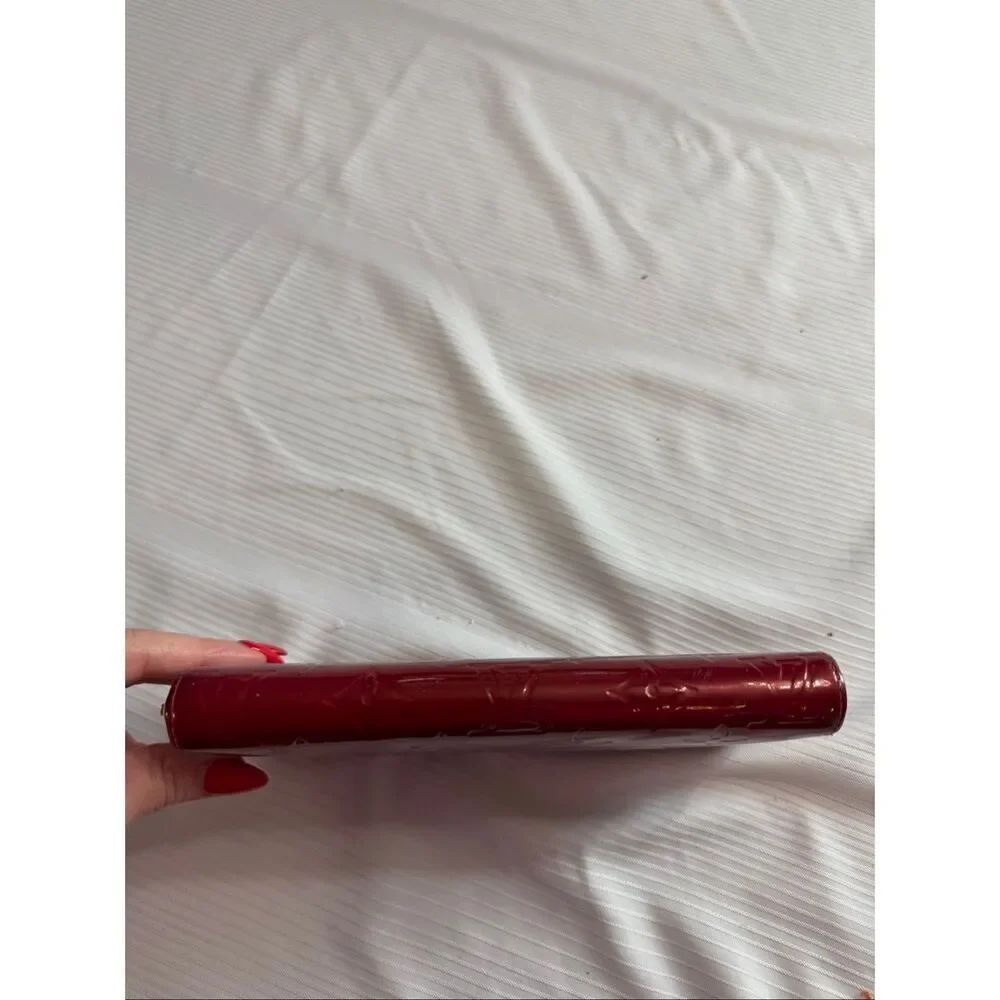Louis Vuitton Vernis Red Zippy Wallet With Monogram Embossed Patent Leather